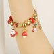 thumbnail image 4 of Pulsera navideña para mujer, pulsera colgante con dije de cuentas navideñas, pulsera de cadena de serpiente, regalo de joyería navideña, 21 cm, 4 of 7