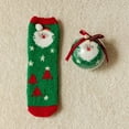 thumbnail image 2 of Christmas Fuzzy Socks with Clear Ball Fluffy Christmas Cozy Slipper Cabin Soft Winter Warm Fleece Socks for Women Teen Girls, 2 of 2
