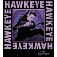 thumbnail image 2 of Men's Marvel Hawkeye Ready To Shoot Bow Purple Box  Graphic Tee Black Medium, 2 of 5
