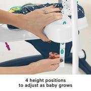 Fisher-Price Baby Bouncer Activity Center Jumperoo SpaceSaver with Lights & Sounds, Astro Kitty