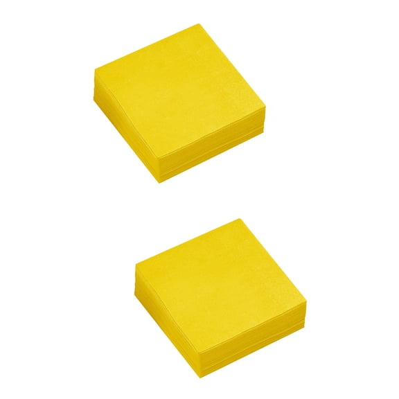 MLINS 160-Pack Bright Yellow Disposable Paper Napkins for Birthday Parties, Events, and Everyday Use