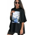 thumbnail image 3 of Plus Size Shirt for Women Black Tops for Women Short Sleeves Shirt for Women Snow Environment 2 T Shirt Crewneck Shirt for Women XS, 3 of 5