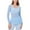 Blue, variant on Chbgutlmr Sheer Tops for Women Long Sleeve Mesh Ruched Tunic Tops Slim Casual Gym Workout Athletic Shirts