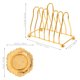 thumbnail image 5 of unbranded 6Ud Posavasos Redondos Dorados Con Soporte Ideal Para Banquetes Y Eventos Sofisticados, 5 of 6