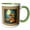 Green/White, variant on 3drose, a Pixie Whispering to a Sleeping Fox Vector Art, 11oz Mug