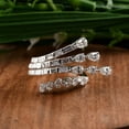thumbnail image 4 of Multi Shape Diamond Engagement Ring, Open Cuff Diamond Ring, Bypass Split Shank Diamond Wedding Ring, Prong Set And Bezel Set Ring, 14K White Gold Plated, 2.4 Ct Simulated Diamond, 4 of 4