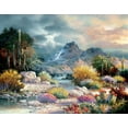 thumbnail image 2 of Lee, James 32x26 Gold Ornate Wood Framed with Double Matting Museum Art Print Titled - Springtime Valley, 2 of 4