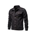 thumbnail image 3 of Frontwalk Jean Jacket for Men Classic Slim Fit Button Down Denim Jacket Casual Long Sleeve Lapel Outwear Tops, 3 of 3