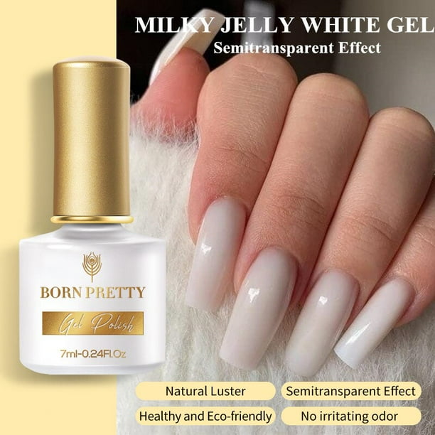BORN PRETTY 7ML Jelly Nude Gel polaco translúcido rosa lechoso blanco uñas Gel manicura UV LED semipermanente Soak Off esmalte de uñas Deng Xun unisex