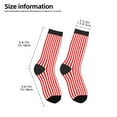thumbnail image 2 of Fuzoiu Red And White Stripes Print Kids Socks For Boys Girls,Grip Crew Socks with Non Slip,Lightweight Stretch Crew Socks,Toddlers Crew Boot Socks, 2 of 5
