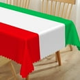 thumbnail image 5 of 60x84inches Italian Flag Tablecloth Red White and Green Italian Themed Fabric Tablecloth Rectangular Italian Table Cover for Italy Family Gathering Christmas New Year Event Party Decorations, 5 of 7