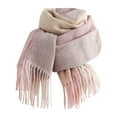 thumbnail image 2 of Prolriy Scarf for Women Fall Winter Scarf Classic Tassel Plaid Scarf Warm Soft Chunky Large Blanket Wrap Shawl Scarves 1 Pack Present Womens Scarf Pink, 2 of 8