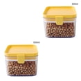 thumbnail image 3 of sweethay Tanque de alimentos sellado de plástico transparente TureClos caja de almacenamiento de mantenimiento fresco a prueba de humedad Amarillo S 2Conjunto, 3 of 6