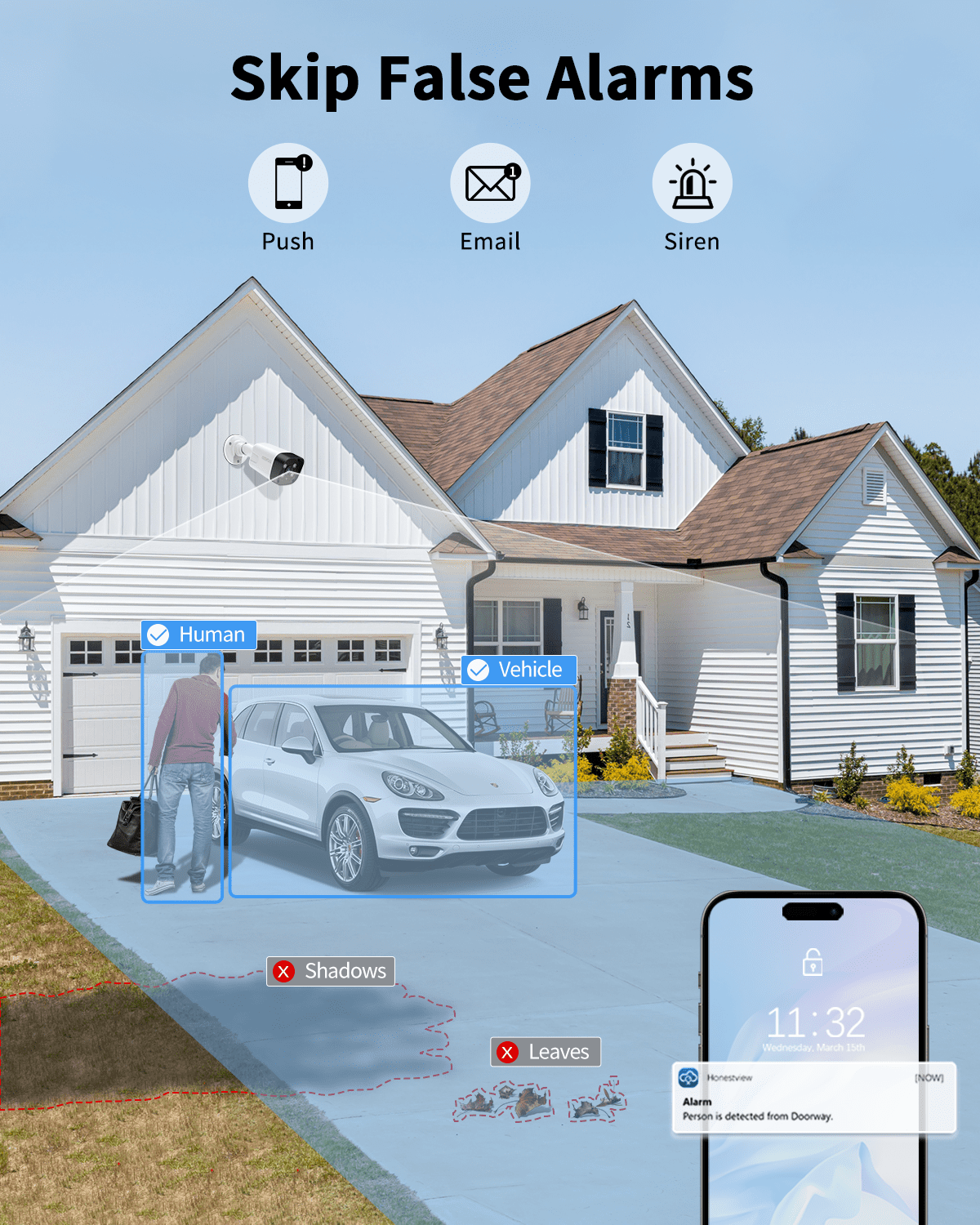 OHWOAI 4K POE Security Camera System, 8 Wired Cameras with 2 Way Audio, POE Cameras for Home Security, NVR Video Surveillance Systems