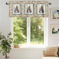 thumbnail image 6 of Christmas Snowman Valances for Windows, 54 x 18in, Xmas Tree Holly Bell Graffiti Retro Rod Pocket Kitchen Valance Curtain Light Filtering Window Treatments for Living Room Bedroom, 1 Panel, 6 of 7