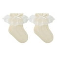 thumbnail image 1 of TZEWGL Comfortable Baby Socks For Girls Boys Soft Double Layer Lace Ruched Trim Everyday Wear For Infants Toddlers size2-3T, 1 of 1