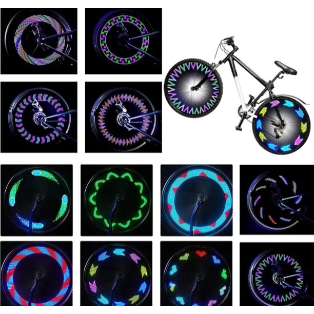 Tire Rechargeable LED Bike Wheel Lights, Waterproof Bicycle Spoke ...