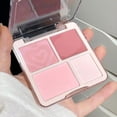 thumbnail image 4 of 4-in-1 Blush Highlight Contour Palette, Cute Pink High Pigment Rouge, Expanding Cheek Plate Makeup Kit for Sculpted Face, Matte Finish, 3-Year Shelf Life, 4 of 8