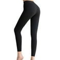 thumbnail image 4 of XFLWAM Women's Fleece Lined Leggings Thermal Winter Pants Warm Yoga Running Tights High Waisted with Pockets, 4 of 5