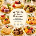 thumbnail image 2 of 60 Pcs Mini Dessert Plates, Artrylin 3.5 Inch Cupcake Plates, Disposable Small Cupcake Trays with Scalloped Rim for Appetizer, Pastry Display, Wedding & Party Supplies, Gold, 2 of 7