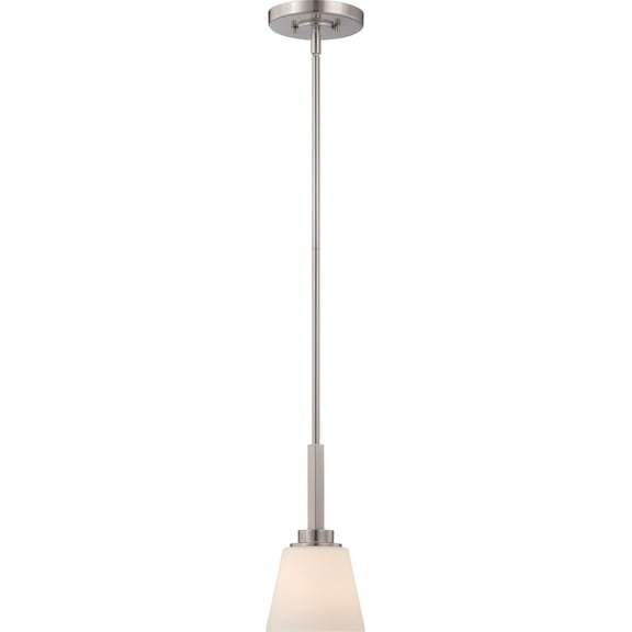 60/5457-Nuvo Lighting-Mobili-One Light Mini Pendant-5.88 Inches Wide by 49.5 Inches High-Brushed Nickel Finish