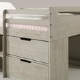 thumbnail image 6 of Donco Kids Pinewood Twin Low Loft Bed with Drawers, Rustic Light Grey, 6 of 7