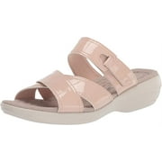 Clarks 26153047: Women's Alexis Art Blush Synthetic Patent Sandal (9.5 B(M) US Women)