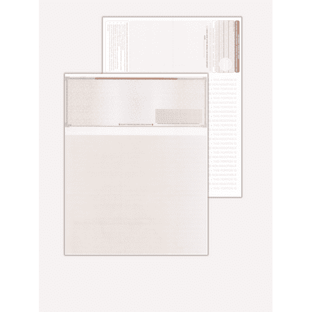 Compuchecks 50 High security Blank Check Top - Brown Mazed - Computer Voucher Checks Compatible with QuickBooks And Any laser Or Inkjet Printer