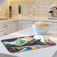 thumbnail image 6 of Yayeee Dish Drying Mat for Kitchen Counter Ultra Absorbent Easy Clean Pad 24x18", Evening Mountain Road, 6 of 7