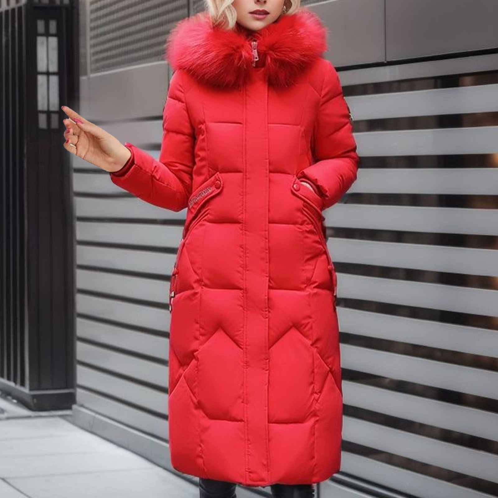 Veste D'hiver Pour Femme - Veste Polaire épaisse Et Chaude - Manches Longues - Manteau En Coton - Veste Avec Capuche - Manteau D'hiver Avec Cordon De