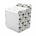 thumbnail image 2 of Lion Washer Cover, Animal Drawn by Hand, Waterproof Dustproof Decorative Fabric, 29" x 28" x 40", White Multicolor, by Ambesonne, 2 of 3