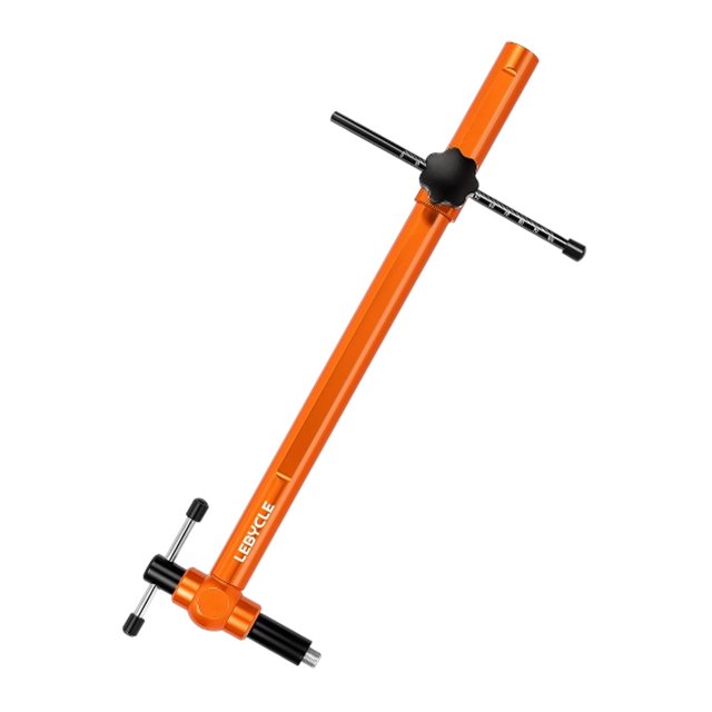 Medidor de alineación de patilla de cambio de bicicleta, ligero y portátil. Naranja