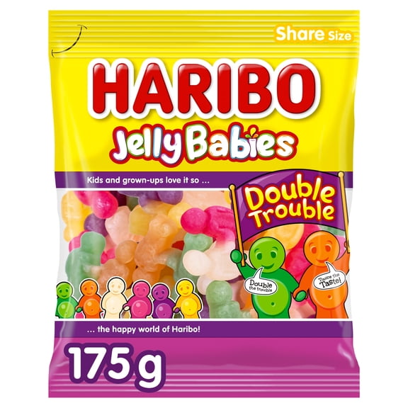 Haribo Jelly Babies Double Trouble 175G, Imported from Britain