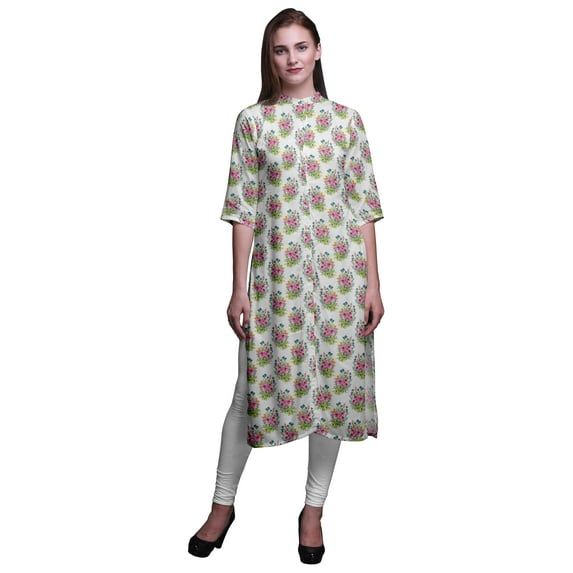 Bimba Printed Straight Kurti Kurtis For Women Summer Clothing Small
