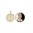 thumbnail image 2 of 14k Tricolor Gold, Mis 15 Anos Quinceanera Virgin Mary Guadalupe Pendant Religious Charm 17mm NO Necklace, 2 of 8