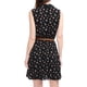 thumbnail image 3 of Vestido Sin Mangas Allegra K Estampado Negro Floral Con Cinturón XS, 3 of 7