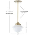 thumbnail image 4 of JONATHAN Y Kurtz 7.2" Adjustable Drop Metal/Glass LED Pendant, Brass Gold, 4 of 8