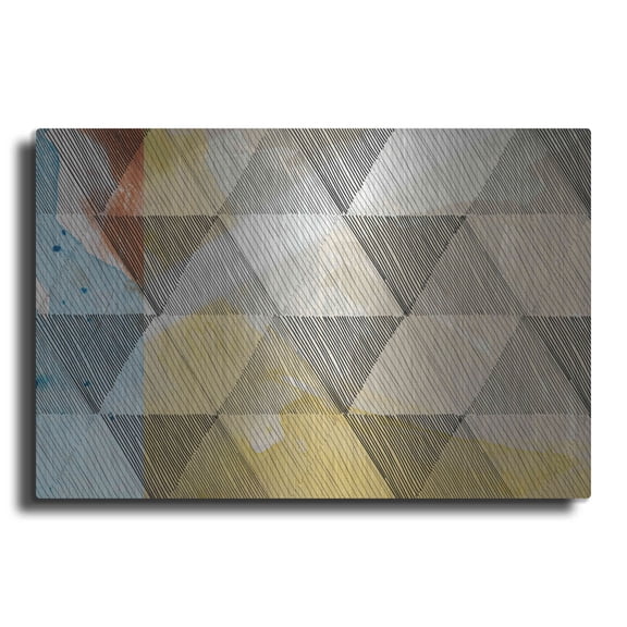 Luxe Metal Art 'Geo Now Sketch I' by Sisa Jasper Metal Wall Art, 36"x24"