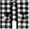 thumbnail image 2 of Safdie & Co. Jeté Tranquilité Blanc Noir Plaid, 2 of 2