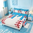 thumbnail image 2 of meiyoeat Baseball Ice Cream Bed Sheets For Kids,Kids Ball Games Full Size Sheets For Boys,4 Pieces, 2 of 6
