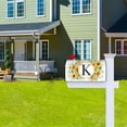 thumbnail image 6 of Summer Sunflower Monogram Letter K Mailbox Cover Magnetic 25.5x21 Inch, Family Last Name Initial Post Letter Box Covers, Spring Summer Seasonal Outdoor Yard Garden Oversized Mailbox Decor, 6 of 6