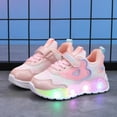 thumbnail image 6 of kamemir Toddler Boys Girls Light Up Shoes LED Flashing Lightweight Mesh Breathable Adorable Running Sneakers for Toddler and Little Kid(Pink,8), 6 of 6
