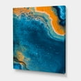 thumbnail image 3 of Designart ' Abstract Marble Composition In Orange and Blue V ' Modern Canvas Wall Art Print, 3 of 4