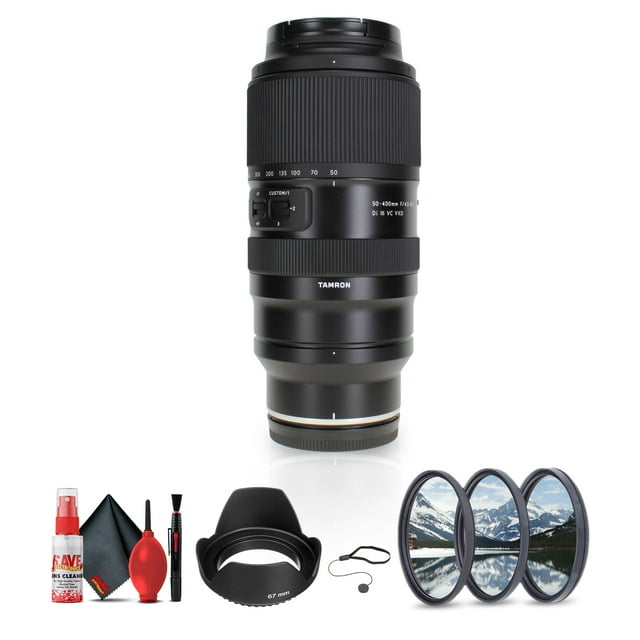 Tamron 50-400mm f/4.5-6.3 Di III VC VXD Objectif (Nikon Z) + Trousse de Filtres d'Objectif + Plus