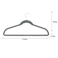thumbnail image 6 of Simplify 6 Pack Extra Wide Plastic, Fabric, Metal Clothing Hanger, Grey, 6 of 7