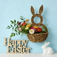 thumbnail image 4 of Bunny Basket Hanging Wall Pocket Spring Decor Easter Bunny Wicker Hanging Basket, Woven Hanging Wall Basket Easter Decorations 16.5in, 4 of 8