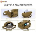 thumbnail image 7 of Spencer Men's Fanny Pack Nylon Bumbag Waist Bag Multi-pockets Hip Belt Bag for Outdoor Hiking Fishing Hunting "Black", 7 of 7