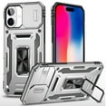 thumbnail image 4 of For Motorola Moto Edge 5G 2024 Hybrid Case with Rotation Ring Stand Shockproof & Camera Window TPU Armor Dropproof Cover ,Xpm Phone Case [ Silver ], 4 of 10