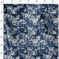 thumbnail image 4 of Soimoi Florals Printed, Japan Crepe SatinFabric, by The Yard 54 Inch Wide, Decorative Sewing Fabric for Dresses Kimonos Gowns, Blue & White, 4 of 6