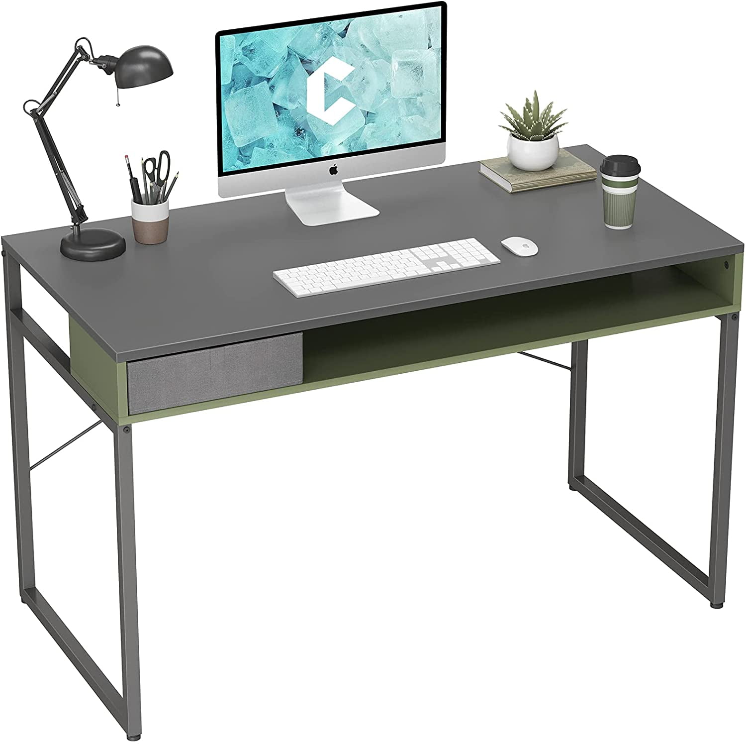 CubiCubi Computer Desk with Drawer, Open Storage, 40" Home Office Desk